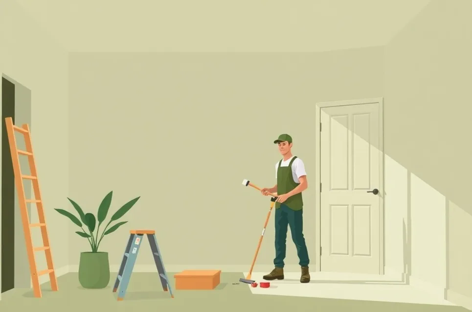 Intérieur rénové après travaux de peinture à Sarcelles